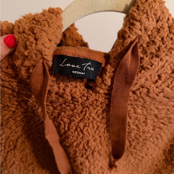 Love Tree Warm Tan Sherpa Pullover - Picture 3 of 3